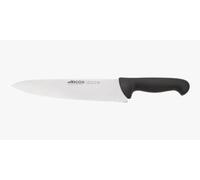 Arcos Cuchillo Cocinero Profesional - Hoja Serrada de Acero Inoxidable NITRUM 250 mm - Durabilidad y Corte Preciso - Mango Polipropileno Negro - Serie 2900
