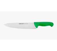 Arcos Serie 2900 - Cuchillo Cocinero - Hoja de Acero Inoxidable NITRUM de 250 mm - Mango inyectado en Polipropileno Color verde