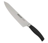 Arcos Cuchillo Chef Forjado con Hoja Acero Inoxidable 200 mm. Cuchillo Cocina Profesional. Mango Inyectado Polipropileno Pom. Ideal para Chefs Clase Mundial. Serie Clara. Color Negro.