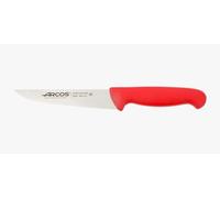 Arcos Cuchillo de Cocina Profesional - Hoja de Acero Inoxidable Nitrum 150 mm - Mayor Durabilidad y Corte Preciso - Mango Ergonómico Rojo - Serie 2900