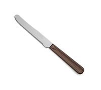 Arcos Cuchillo de Mesa con Hoja de Acero Inoxidable de 110mm y Mango de Polipropileno. Cuchillo Ligero para el Servicio de Carne. Color Marrón