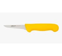 Arcos 2900 Cuchillo Deshuesador con Hoja de Acero Inoxidable de 100mm y Mango de Polipropileno. Cuchillo Carnicero para Deshuesar Jamón y Piezas de Carne. Color Amarillo
