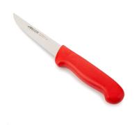 Arcos Cuchillo deshuesador con Hoja Acero Inoxidable Nitrum 130 mm. Cuchillo carnicero profesional para cortar huesos carne. Mango ergonómico polipropileno. Serie 2900. Color rojo.