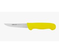 Arcos Cuchillo deshuesador con Hoja Acero Inoxidable Nitrum 130 mm. Cuchillo carnicero profesional para cortar huesos carne. Mango ergonómico polipropileno. Serie 2900. Color amarillo.