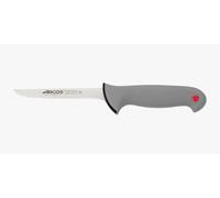 Arcos Cuchillo deshuesador con Hoja Acero Inoxidable Nitrum 130 mm. Cuchillo profesional para cortar huesos carne. Mango ergonómico polipropileno. Serie Color Prof. Color negro.