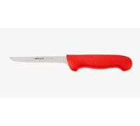 Arcos Cuchillo deshuesador con Hoja Acero Inoxidable Nitrum 140 mm. Cuchillo profesional para cortar huesos carne. Mango ergonómico polipropileno. Serie 2900. Color rojo.