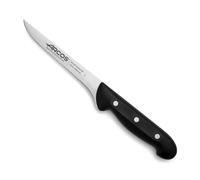 Arcos Cuchillo deshuesador con Hoja Acero Inoxidable Nitrum 160 mm. Cuchillo profesional para cortar huesos y carne. Mango ergonómico polipropileno. Serie Maitre. Color negro.