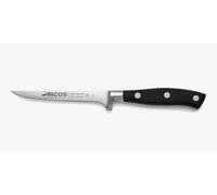 Arcos Cuchillo deshuesador con Hoja de Acero Inoxidable Nitrum 130 mm. Cuchillo profesional para cortar huesos y carne. Mango ergonómico polipropileno. Serie Rivera. Color negro.