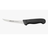 Arcos Cuchillo Deshuesador Curvo Semiflexible - Hoja de Acero Inoxidable Nitrum 140 mm - Mango Polipropileno Negro - Ideal para Desprender Huesos de Carne - Serie 2900