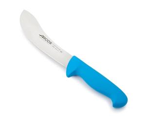 Arcos Cuchillo Desollador Acero Inoxidable Nitrum 190 mm | Diseñado para desollar todo tipo de carne. Mango ergonómico de polipropileno. Serie 2900. Color azul.