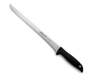 Arcos Cuchillo Fiambre Acero Inoxidable 280 mm | Cuchillo para fiambre y embutido. Color negro.