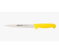 Arcos Serie 2900 - Cuchillo Fileteador Semiflexible - Hoja de Acero Inoxidable NITRUM de 190 mm - Mango inyectado en Polipropileno Color amarillo