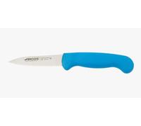 Arcos Cuchillo Mondador Acero Inoxidable Nitrum 80 mm - Ideal para Pelar Frutas y Verduras - Mango Polipropileno Azul - Serie 2900