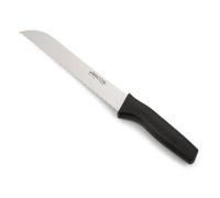 Arcos Cuchillo Panero Acero Inoxidable NITRUM 200 mm - Mango Ergonómico Polipropileno - Resistente y Duradero - Serie Verona - Ideal para Uso Diario. Negro