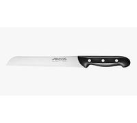 Arcos Cuchillo Panero con Hoja de Acero Inoxidable Nitrum de 210 mm. Obtenga una gran variedad cortes parau comida. Cuchillo Pan ideal para uso doméstico diario. Serie Maitre. Color negro.