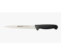 Arcos Cuchillo para filetear con Hoja Acero Inoxidable Nitrum 190 mm. Cuchillo Afilado para filetear Carne y Pescado. Mango ergonómico Polipropileno. Serie 2900. Color Negro.