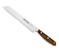 Arcos Cuchillo para Pan con Hoja Acero Inoxidable Nitrum 200 mm. Obtenga una Gran Variedad Cortes parau Comida. Cuchillo Ideal para Uso doméstico Diario. Serie Nordika. Color marrón.