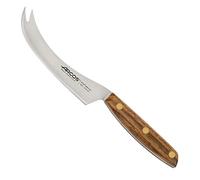 Arcos Cuchillo para Queso - Acero Inoxidable NITRUM, Hoja 125 mm - Mango Madera Ovengkol FSC - Serie Nordika - Embalaje Reciclado, Durabilidad y Corte Mejorados