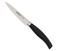 Arcos Cuchillo Pelador Acero Inoxidable. Cuchillo Pelador para Pelar Frutas y Verduras. Mango Ergonómico Polioximetileno y Hoja 100 mm. Serie Clara. Color Negro.