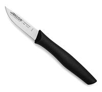 Arcos Cuchillo pelador Acero Inoxidable Nitrum. Cuchillo pelador para pelar Frutas y Verduras. Mango ergonómico Polipropileno y Hoja 70 mm. Innovación, Elegancia. Serie Nova. Color Negro.
