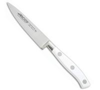Arcos Cuchillo Pelar Forjado Acero Inoxidable. Cuchillo Cocina para Pelar Frutas y Verduras. Mango Ergonómico Polioximetileno y Hoja 100mm. Serie Riviera Blanc. Color Blanco.