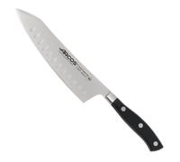 Arcos cuchillo rocking santoku de la serie riviera, hoja de acero inox