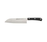 Arcos Europa, Cuchillo Santoku, Acero Inoxidable Nitrum 180 mm, Mango POM Color Negro