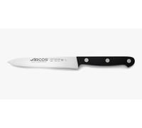 Arcos Cuchillo Tomatero y Verduras Acero Inoxidable NITRUM 130 mm | Cuchillo de cocina de gran precisión con mango de polioximetileno POM. Serie Universal. Color negro.