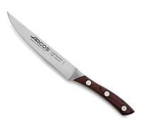 Arcos Cuchillo verduras Acero Inoxidable. Cuchillo profesional para pelar frutas y verduras. Mango ergonómico polioximetileno y Hoja 125 mm. Serie Natura. Color marrón.