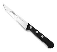 Arcos Cuchillo verduras Acero Inoxidable. Cuchillo profesional verduras para pelar frutas y verduras. Mango ergonómico polioximetileno y Hoja 100 mm. Serie Universal. Color negro.