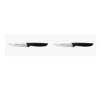 Arcos Cuchillo Verduras Acero Inoxidable. Cuchillo Profesional Verduras para pelar Frutas y Verduras. Mango ergonómico polioximetileno y Hoja 110 mm. Serie Niza. Color Negro. (Paquete de 2)