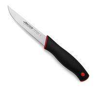 Arcos Cuchillo Verduras Acero Inoxidable NITRUM 110 mm - Hoja Resistente y Duradera - Mango Ergonómico Polipropileno Negro Rojo - Serie Dúo
