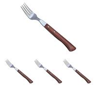 Arcos Cuchillos de Mesa de Acero Inoxidable 18/10 - Tenedor de 200 mm con Mango de Madera Comprimida - Ideal para Uso Diario - Serie Cuchillos de Mesa (Paquete de 4)