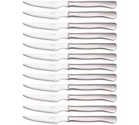 Arcos Cuchillos de Mesa Juego de Cuchillos Chuleteros Cuchillos de Mesa, Monoblock de una pieza de Acero Inoxidable 110 mm, Color Plata (12 uds)