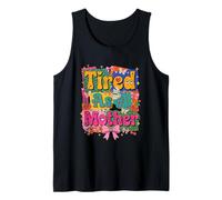 Arcos de Coqueta de café Coloridos Retro cansados como una Madre Camiseta sin Mangas