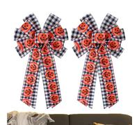 Arcos de Halloween, arcos de otoño para coronas,2x Arcos grandes de otoño con cable | Suministros de fiesta de Halloween de 18.9 X 9.84 pulgadas, adorno de corona artificial, decoración de fiesta