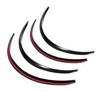 Arcos De Rueda Guardabarros Goma Carrocería Coche Camión Protectores Pasos Rueda Cejas Labios Tira Antiarañazos Adhesivos Universales 4 Unidades(Glossy Black)