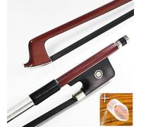 Arcos de viola de madera de Brasil, adecuados para violas de 14"-17", tamaño completo, longitud 74,5 cm, rana de ébano, pelo negro natural de Mongolia, bien equilibrado, tono dulce.