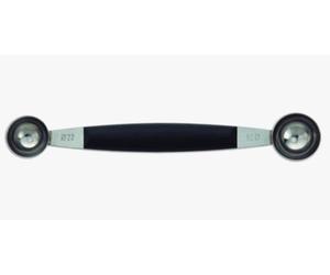 ARCOS Doble Sacabolas de Melón Acero Inoxidable | Gadgets Profesionales. Mango de polipropileno. Ideal para melón y otras frutas. Color negro.