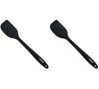 ARCOS Espátula de Silicona Plana, Rectangular y Flexible de 280 Mm para Girar, Mezclar y Despegar Alimentos en Cocina. Lengua de Silicona Profesional. Color Negro (Paquete de 2)