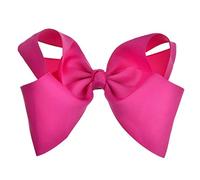 Arcos grandes para el pelo para niñas, cinta de grogrén, pinzas para el pelo, color morado y rojo