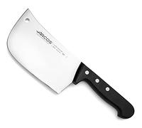 Arcos Hachuela Macheta de Cocina 160mm para Cortar Huesos y Carne. Hacha con Diseño Rectangular en Acero Inoxidable y Mango de Polioximetileno. Color Negro. Serie Universal