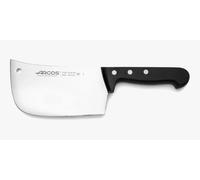 Arcos Hachuela Macheta de Cocina 160mm para Cortar Huesos y Carne. Hacha con Diseño Rectangular en Acero Inoxidable y Mango de Polioximetileno. Color Negro. Serie Universal
