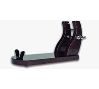 Arcos Jamonero de Madera de Pino Lacada. Soporte de Jamón con Herrajes Metálicos. Base de Corte de Jamón Elegante. Sujeción para Corte a Mano. 500 x 280 x 180 Mm. Color Caoba