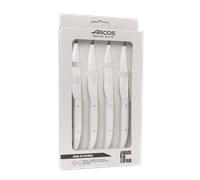 Arcos juego 4 piezas. de cuchillo chuletero color blanco microperlado
