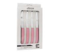 Arcos juego 4 piezas. de cuchillo chuletero color rosa microperlado
