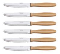 Arcos Serie Cuchillos de Mesa, Juego de Cuchillos de Mesa de 6 piezas, Hoja de Acero Inoxidable Nitrum de 105 mm, Mango de Polipropileno color crema