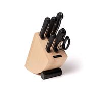 Arcos Juego de cuchillos Universal – 5 cuchillos + tijeras, acero inoxidable, bloque de madera