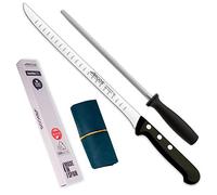 Arcos | Juego Cuchillo Jamonero 3 Pzas | jamonero Acero Inoxidable (240 mm), afilador Chaira y Cubre jamón | Juego Cuchillos jamonero Profesional | Paleta ibérica | Eco