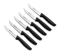Arcos Juego Cuchillos Acero Inoxidable Nitrum y Hoja 202 mm. Cuchillo profesional pelar frutas y verduras. Mango ergonómico polioximetileno y Hoja 110 mm. Serie Universal. Color negro.